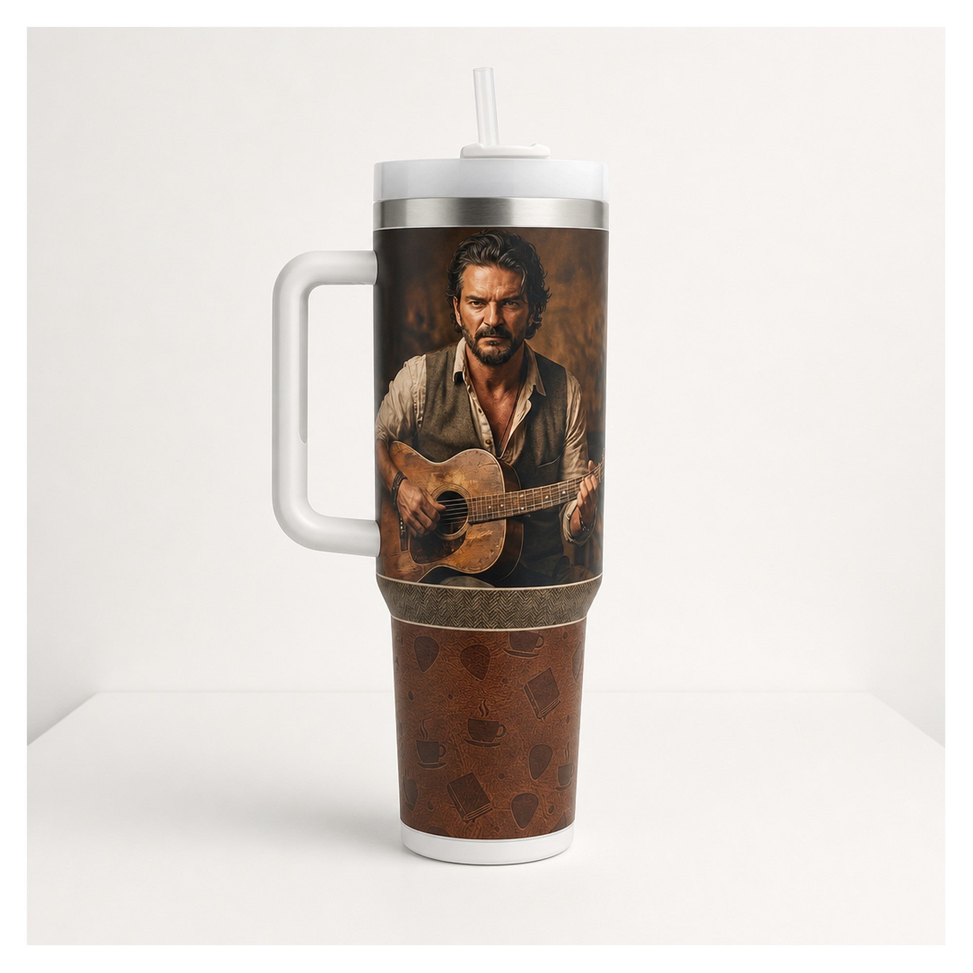 vaso termico tumbler ricardo arjona 40oz acero inoxidable