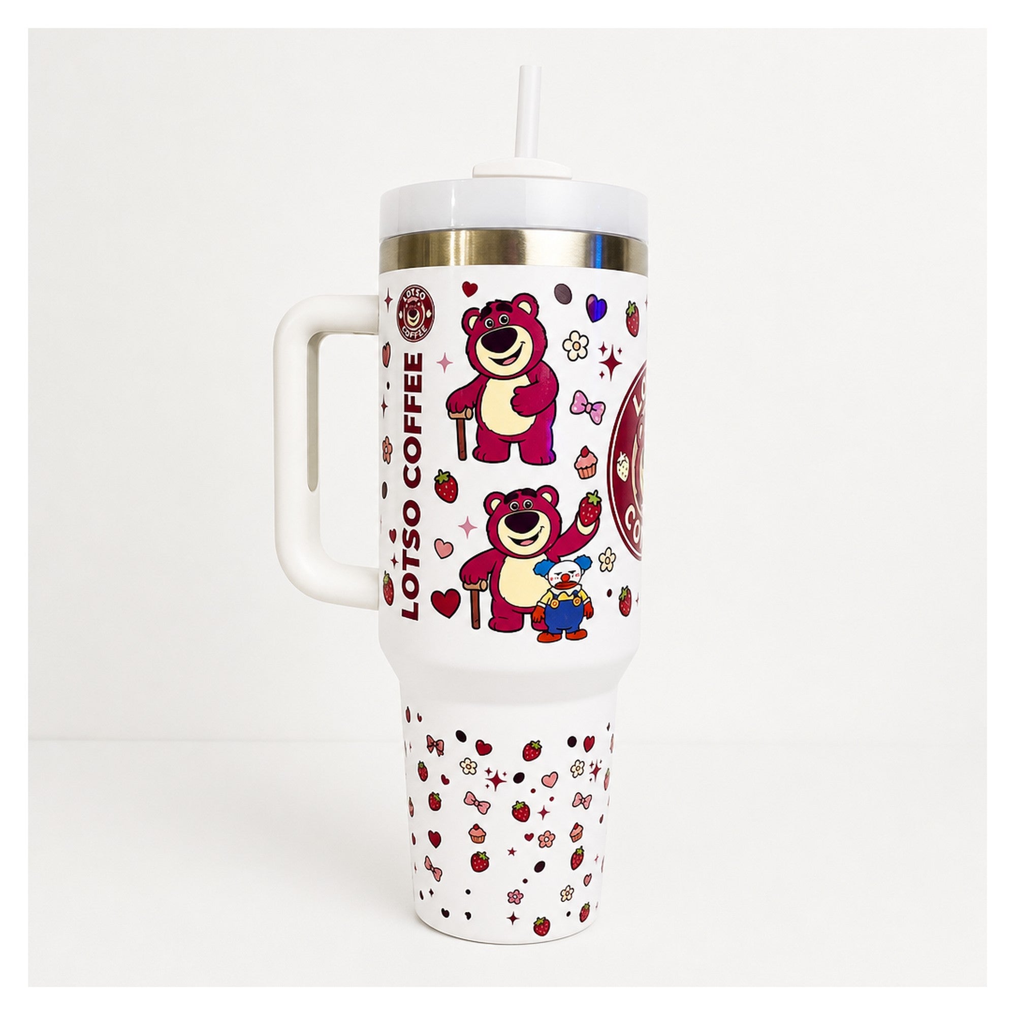 Vaso térmico tumbler lotso 40 oz en acero inoxidable