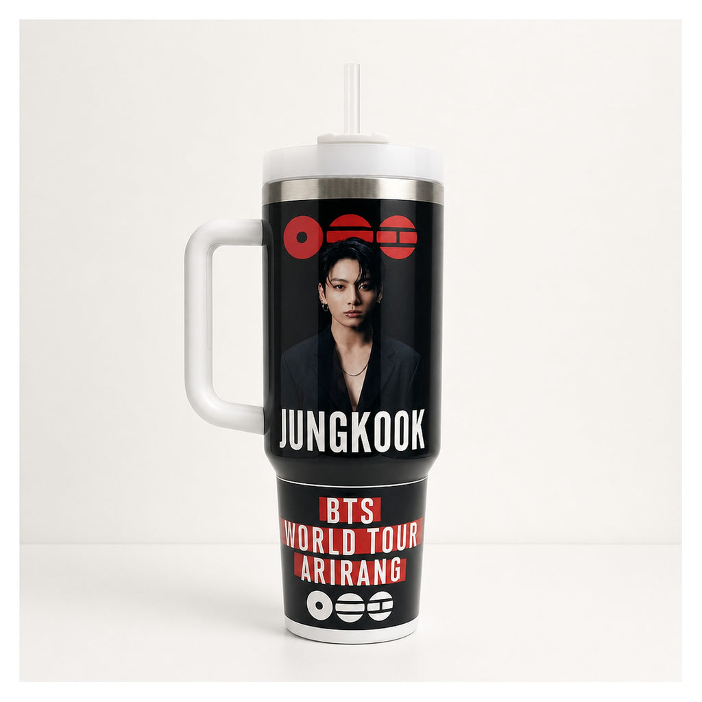 vaso térmico 40 oz bts jungkook acero inoxidable doble pared