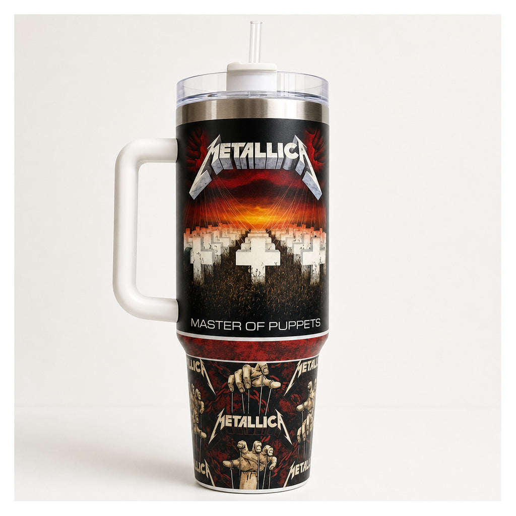 Vaso térmico tumbler Metallica Master Of Puppets 40oz