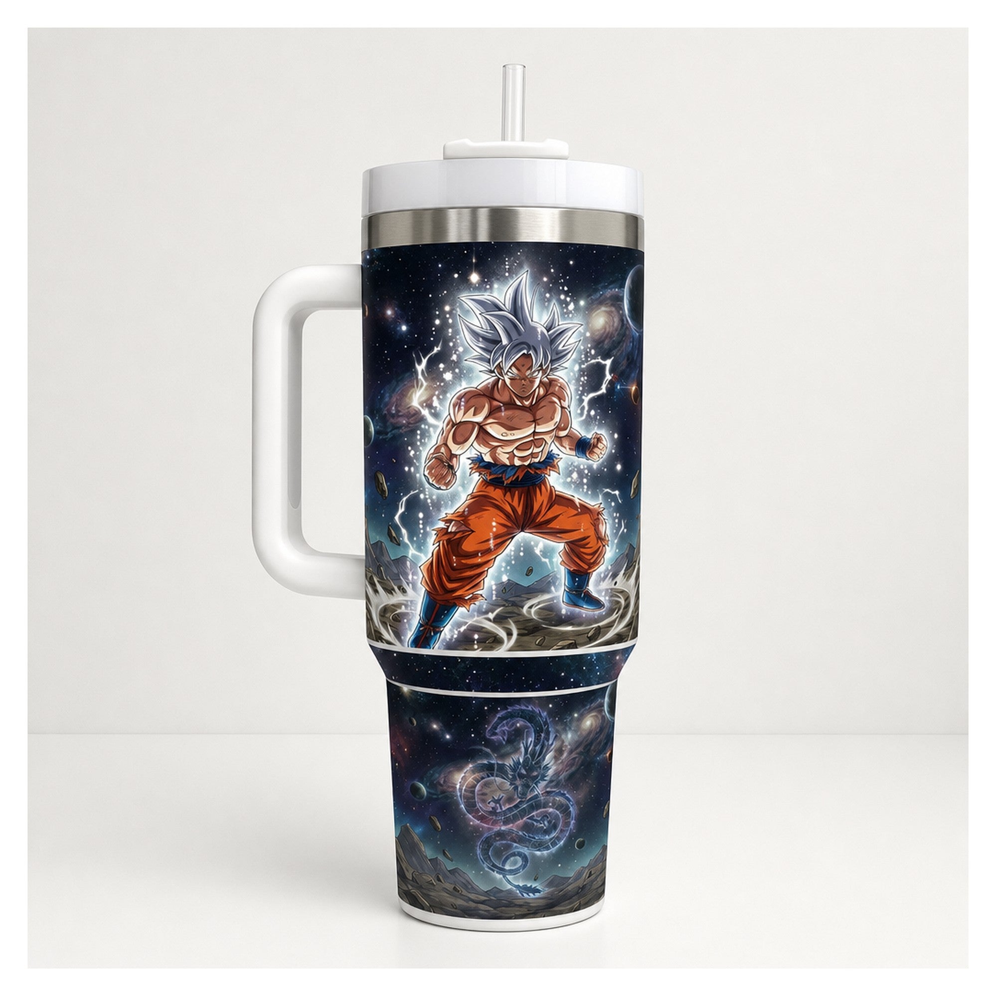 Vaso térmico 40 oz Dragon Ball Ultra Instinto, acero inox