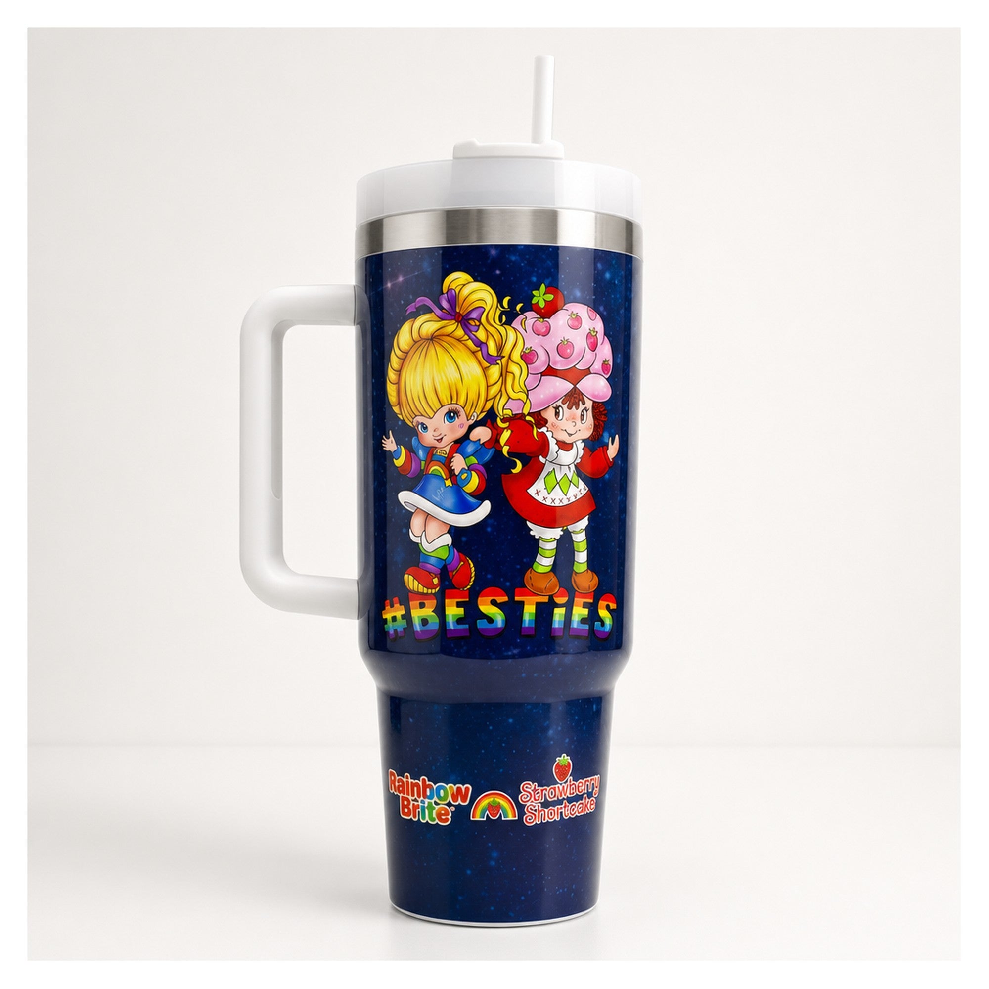 vaso termico 40 oz rainbow brite y strawberry besties