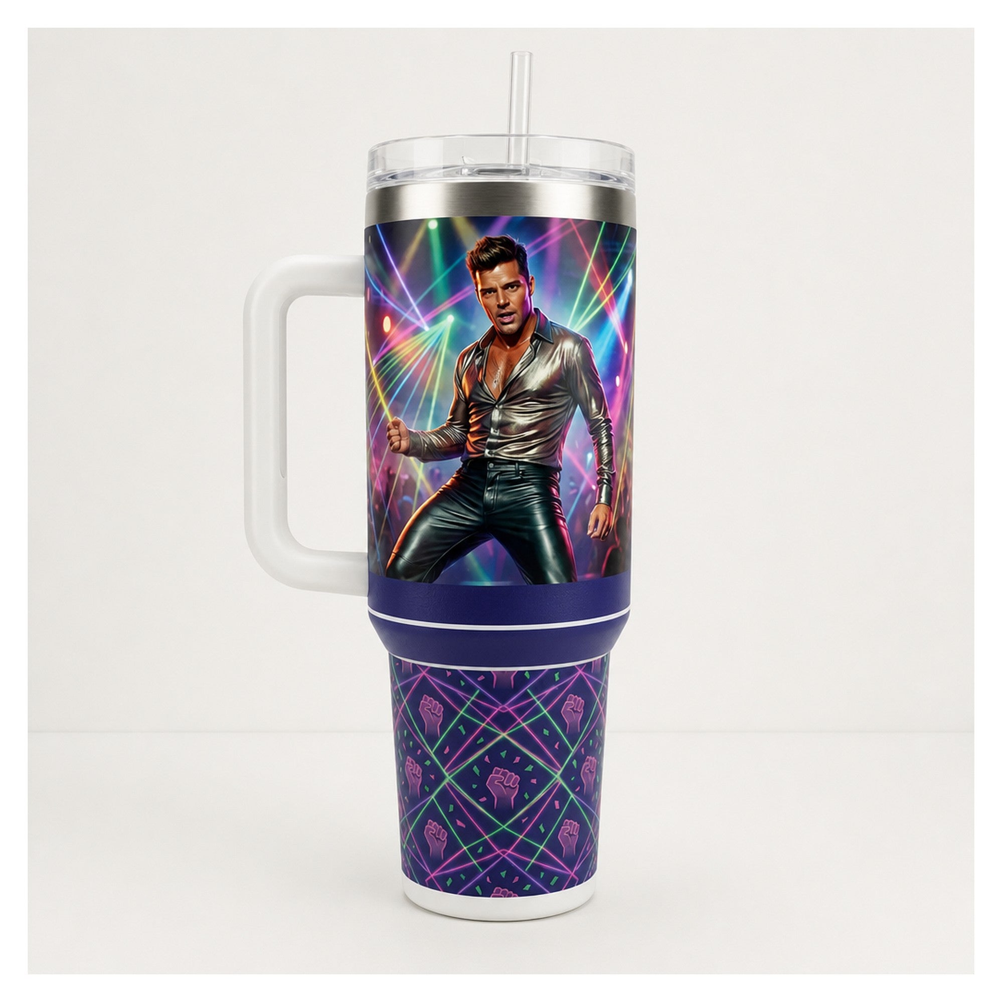 vaso térmico tumbler ricky martin 40oz fiesta