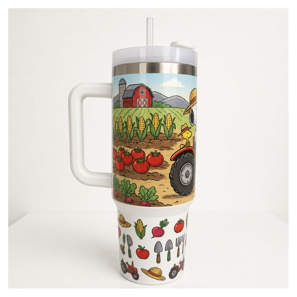 Vaso térmico snoopy granjero 1.18 l acero inoxidable