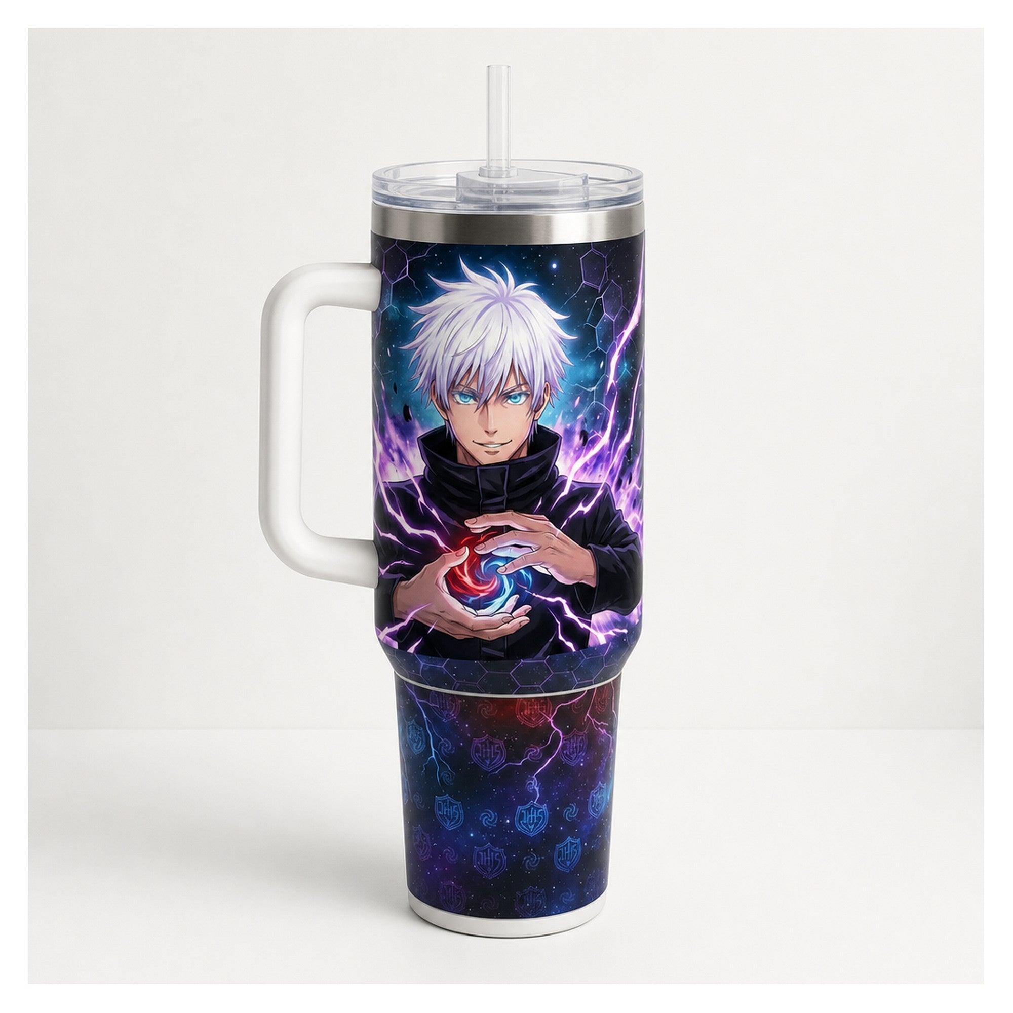 Vaso térmico 40 oz jujutsu kaisen gojo acero inoxidable