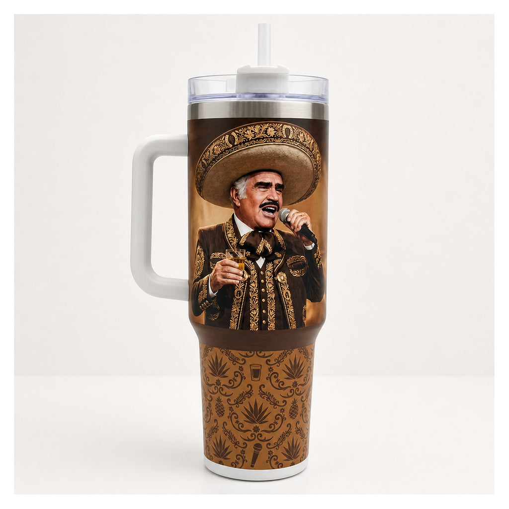 Vaso térmico tumbler vicente fernandez 40oz rey