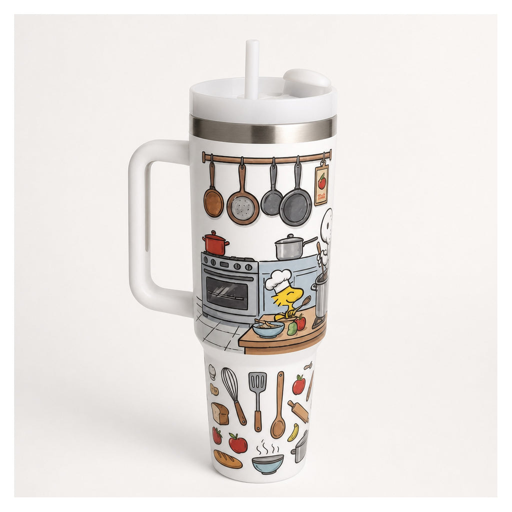 vaso térmico snoopy chef 1.18 l doble pared acero inox