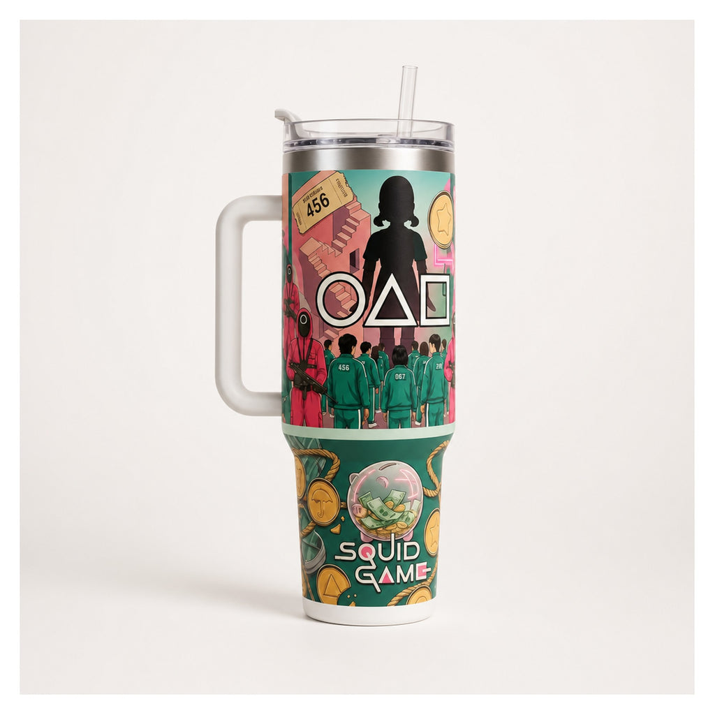 Vaso térmico tumbler 40oz squid game juego calamar