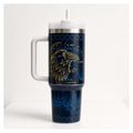 Vaso térmico 40 oz ravenclaw azul y dorado con asa