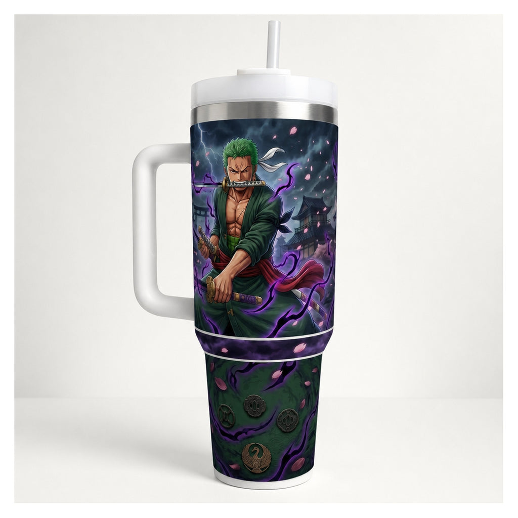 vaso térmico tumbler 40 oz one piece roronoa zoro