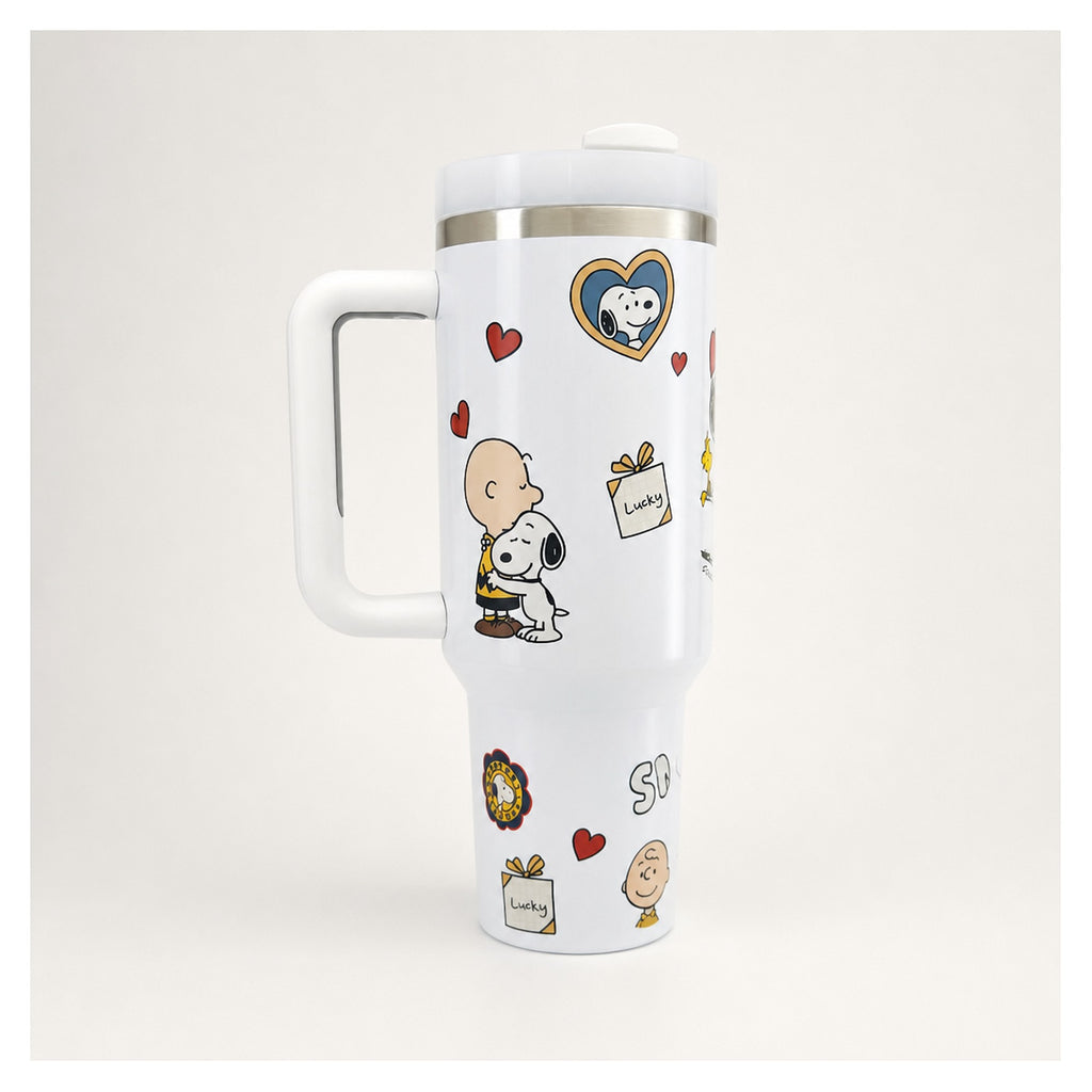 Vaso térmico 40 oz con diseño Snoopy en acero inoxidable