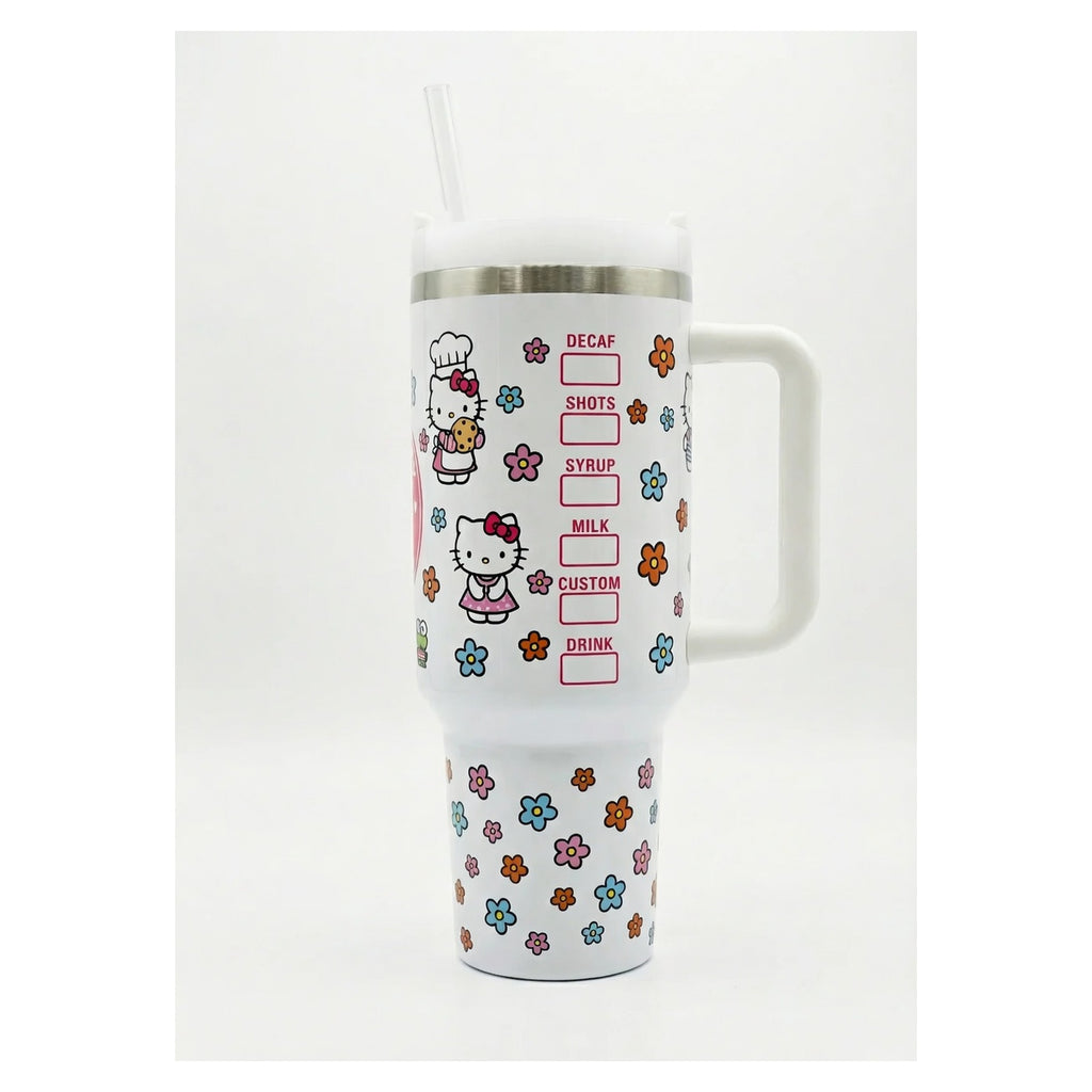 Vaso Tumbler Térmico 40oz - Diseño Hello Kitty Coffee