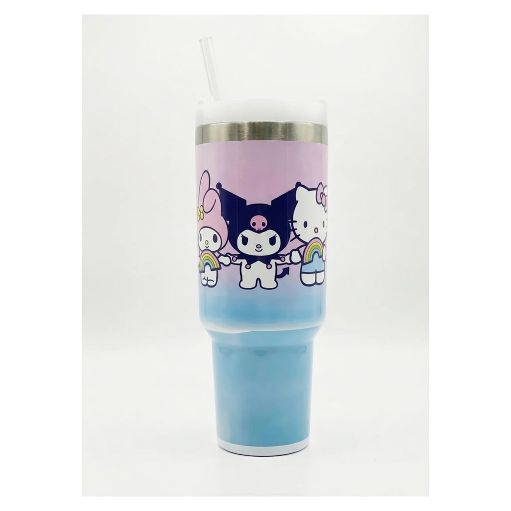 Vaso Tumbler Térmico 40oz – Diseño Sanrio Rainbow Edition