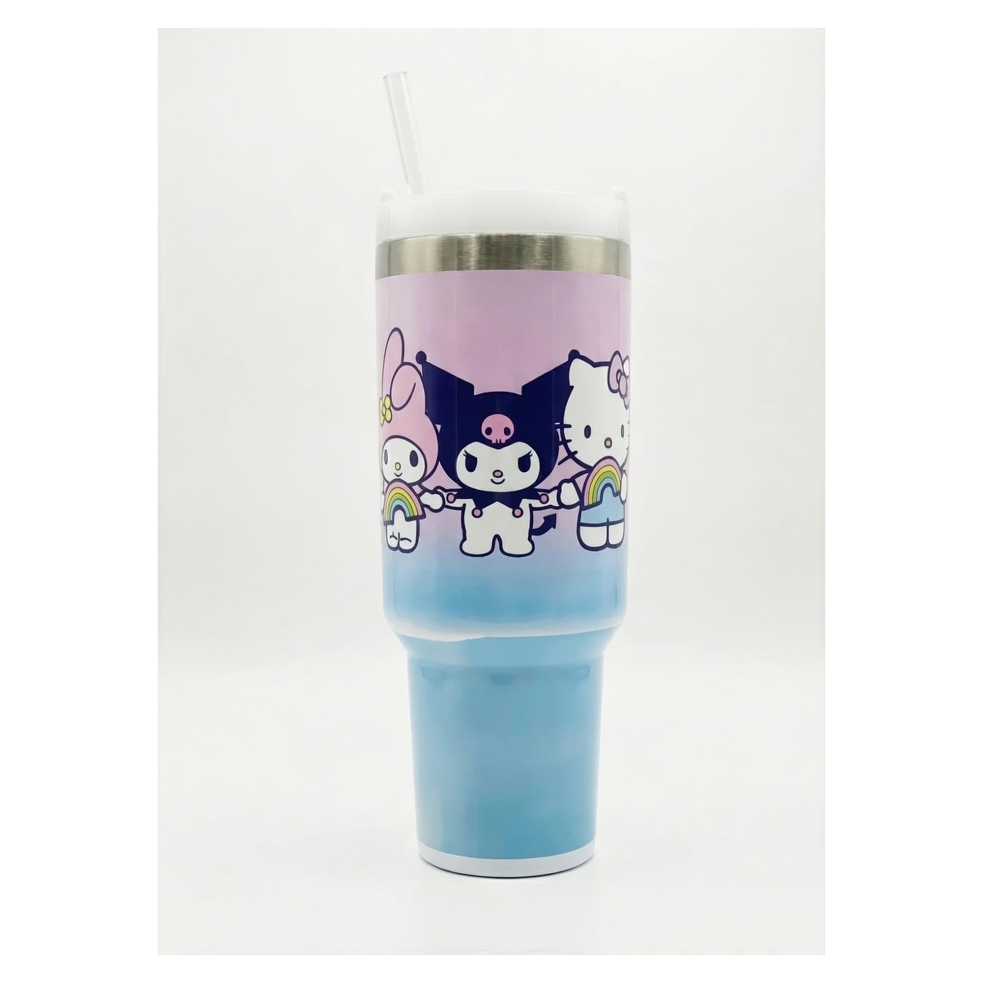 Vaso Tumbler Térmico 40oz – Diseño Sanrio Rainbow Edition
