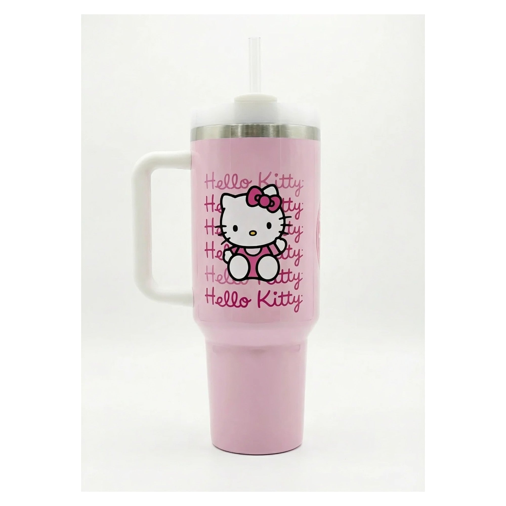 Vaso Tumbler Térmico 40oz – Diseño Hello Kitty Rosa Pastel Sanrio