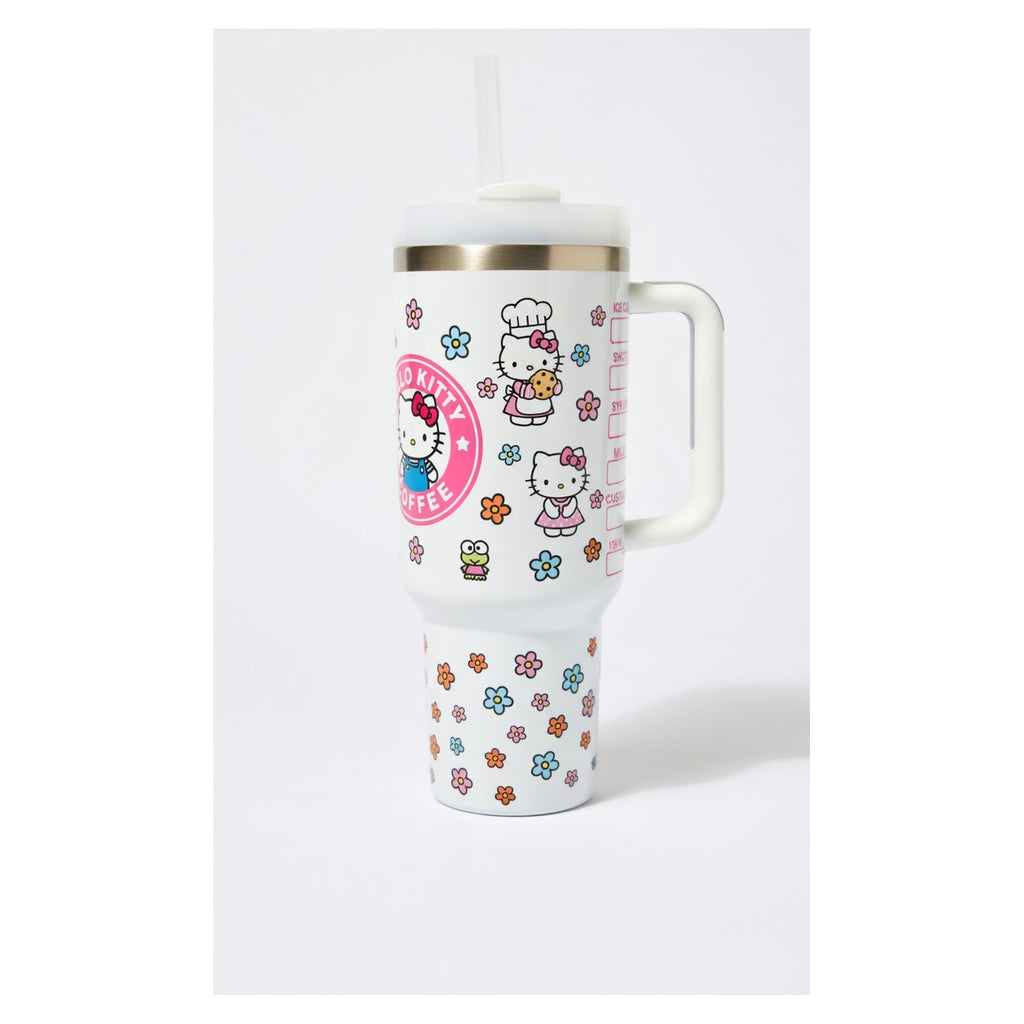 Vaso térmico hello kitty 40 oz con tapa y bombilla