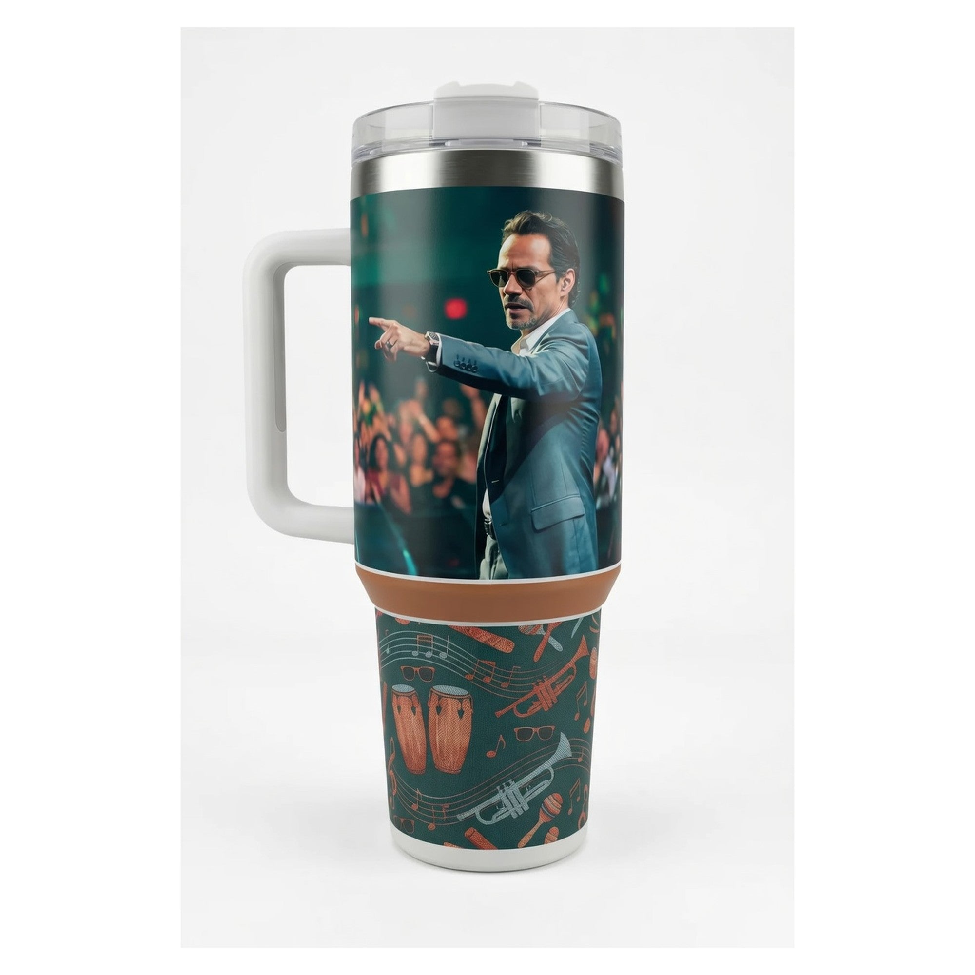 vaso térmico tumbler marc anthony 40oz salsa diseño único