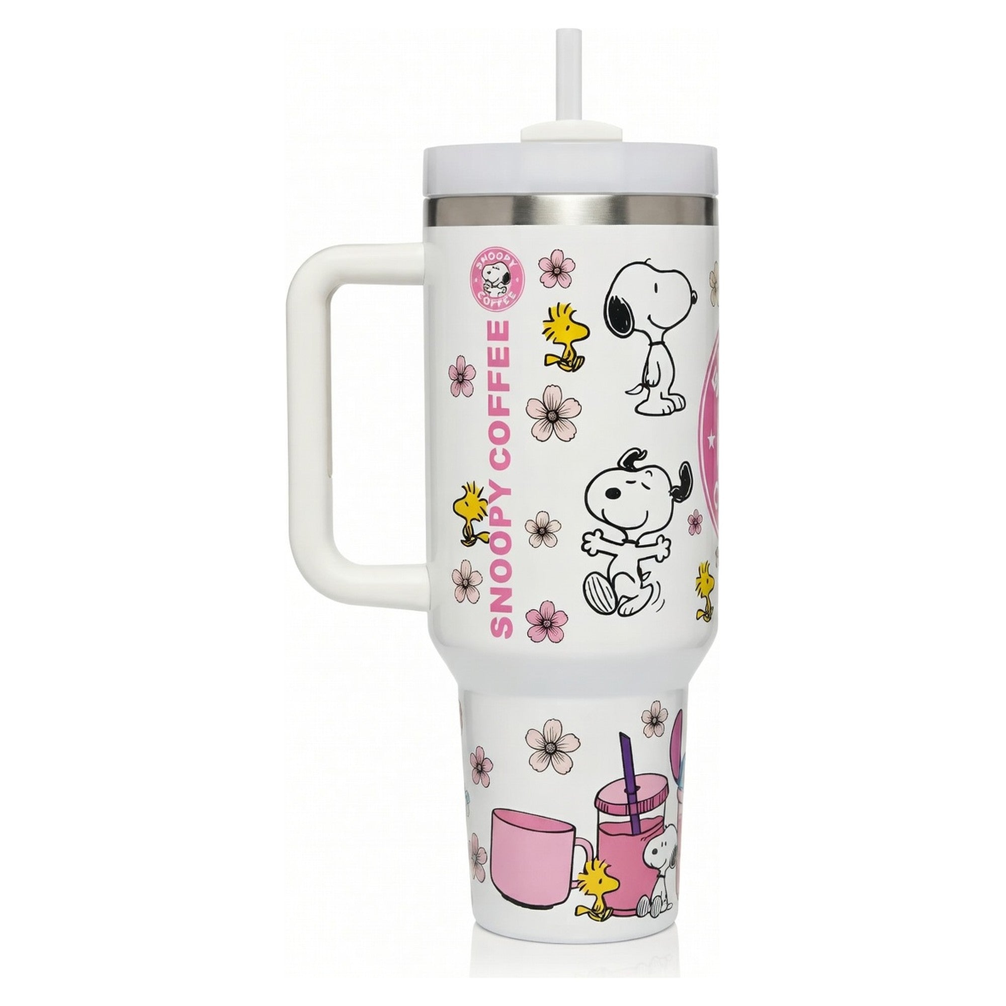 Vaso Tumbler Térmico 40oz – Snoopy Coffee Pink