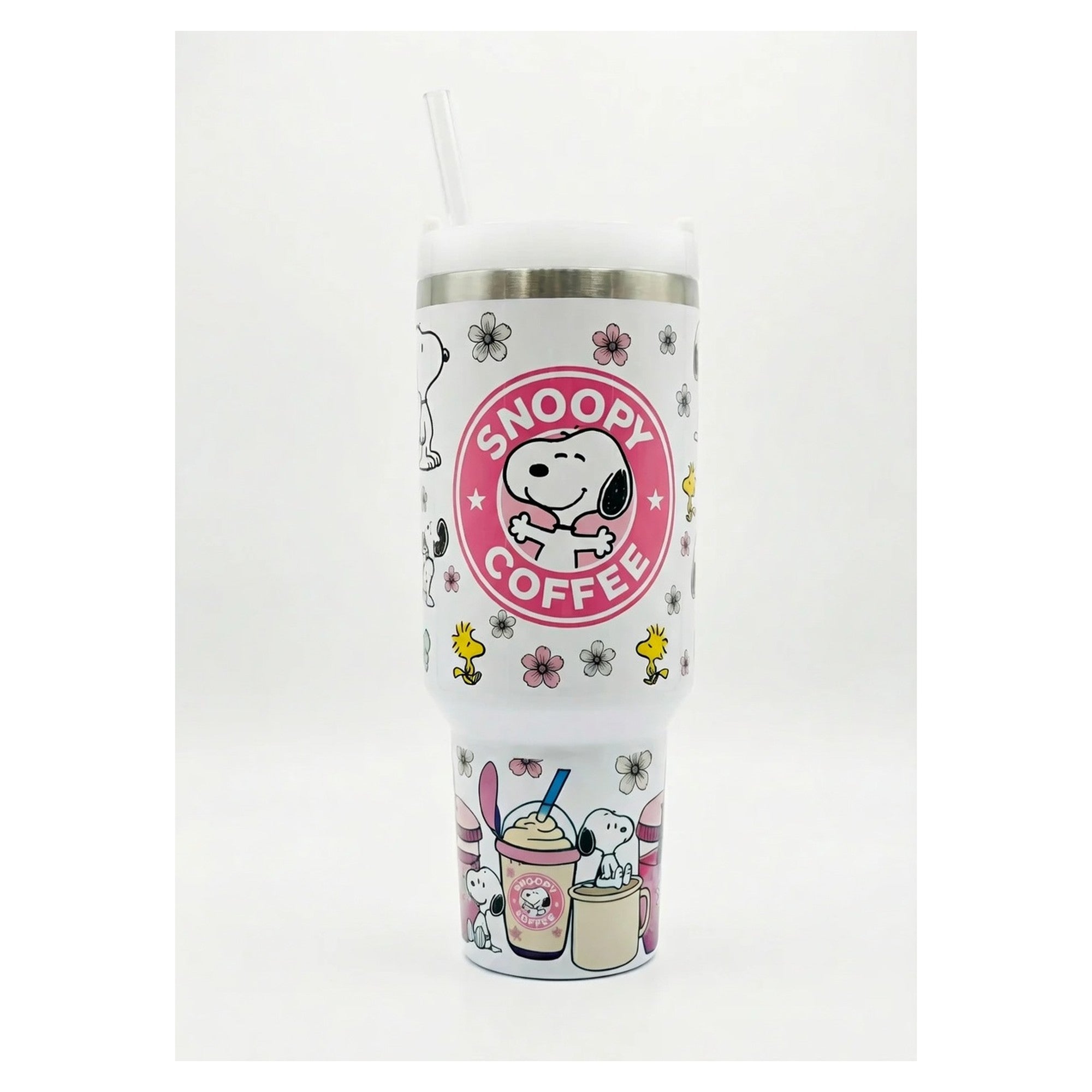 Vaso Tumbler Térmico 40oz – Snoopy Coffee Pink