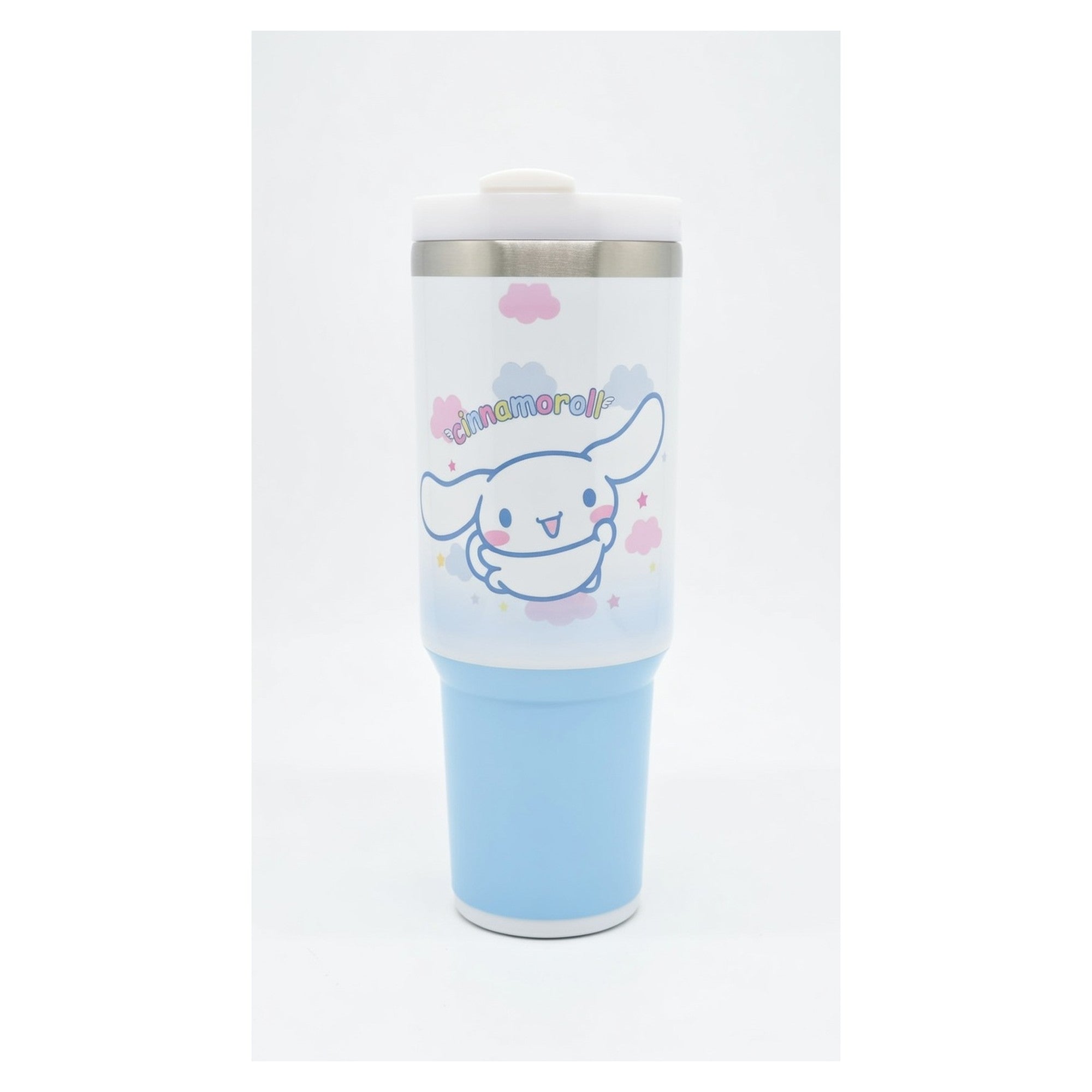 Vaso térmico 40 oz cinnamoroll celeste con tapa y bombilla