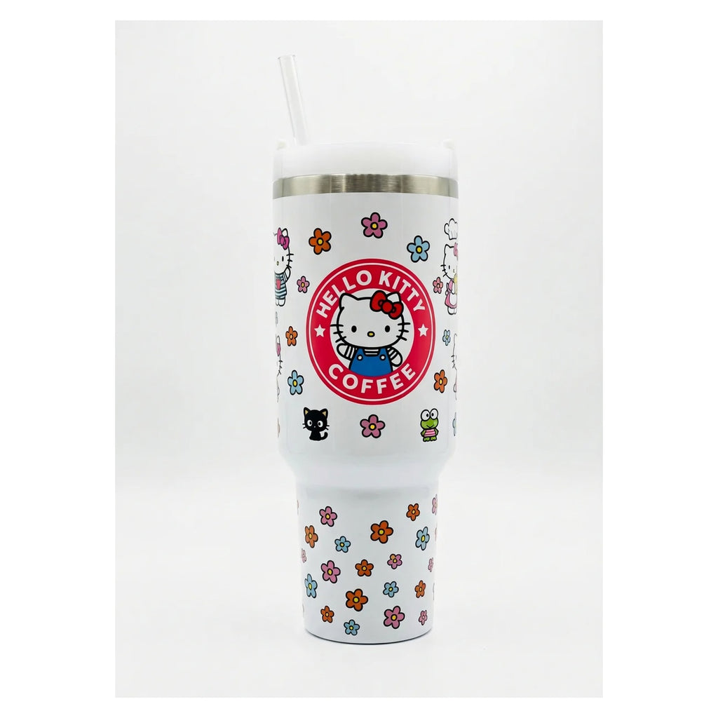 Vaso Tumbler Térmico 40oz - Diseño Hello Kitty Coffee